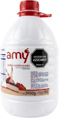 Leche condensada AMY 3.900 g garrafa industrial — maquila y retail Tropical Crop Mosquera