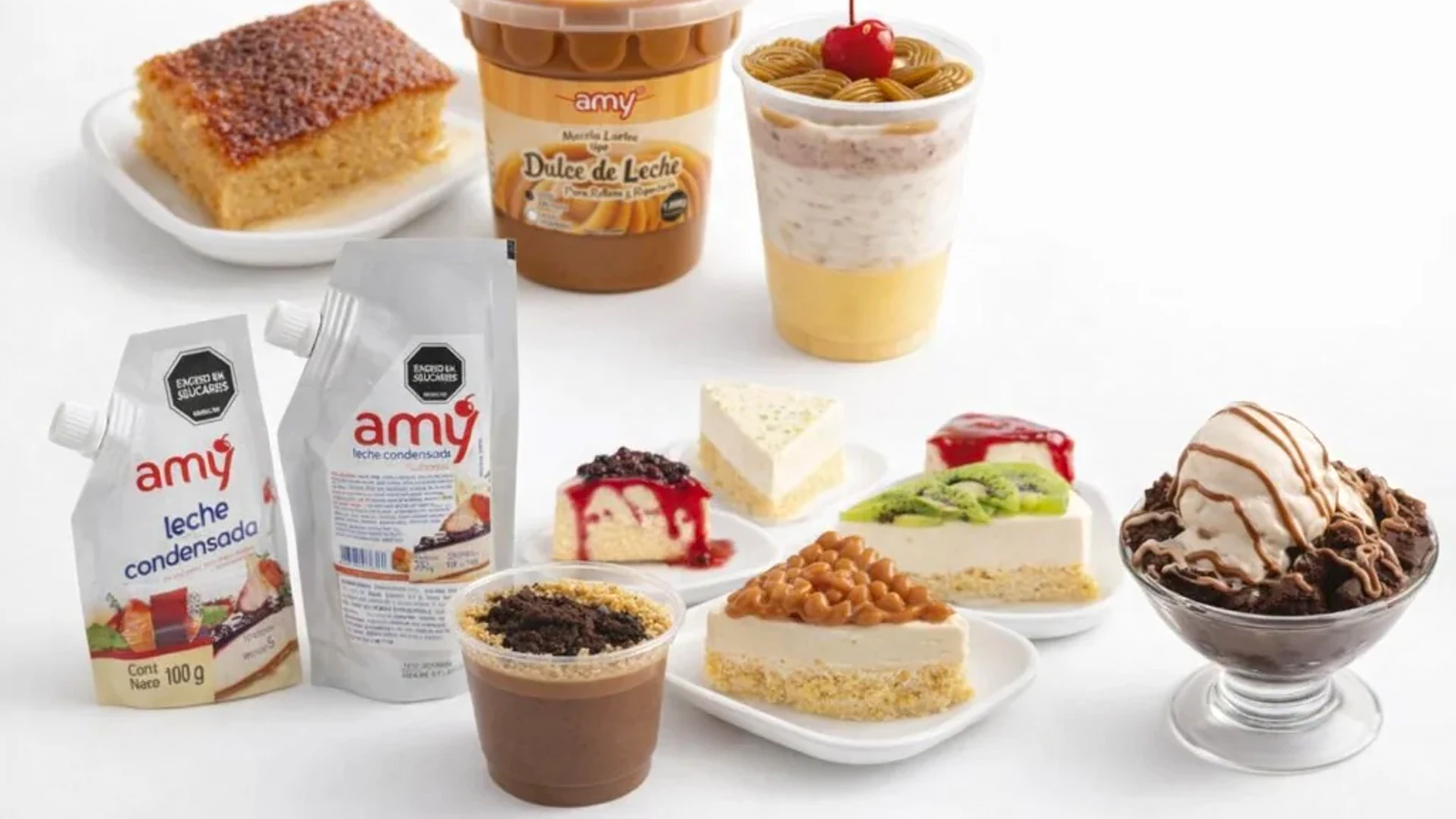 Productos AMY — leche condensada, dulce de leche y aplicaciones gastronómicas · Tropical Crop SAS