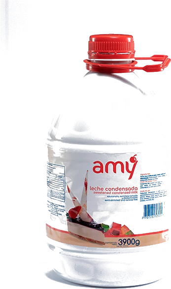 Leche condensada AMY 3900 g — garrafa industrial